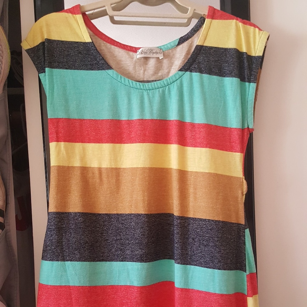 Love Culture Stripped T-Shirt